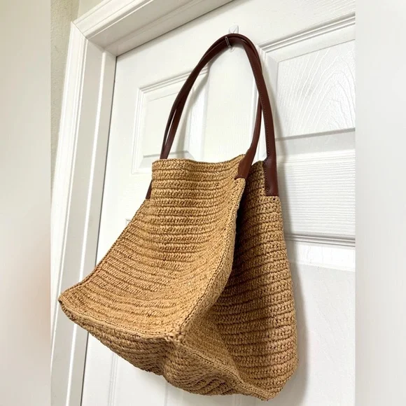 NWT J.Crew Large Handknotted Packable Tote Bag - Picture 6 of 9